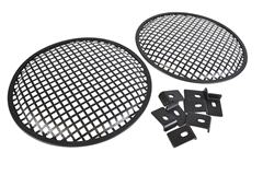 2 x 10 Speaker Grille - Black Metal With PVC Trim Includes 8 Clamps